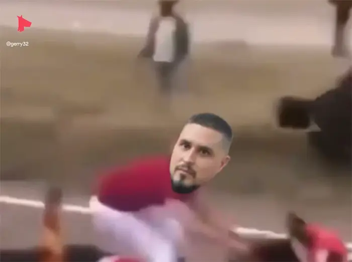 a man bumps into a car on a horse meme | image tagged in memes | made with Piñata Farms meme generator