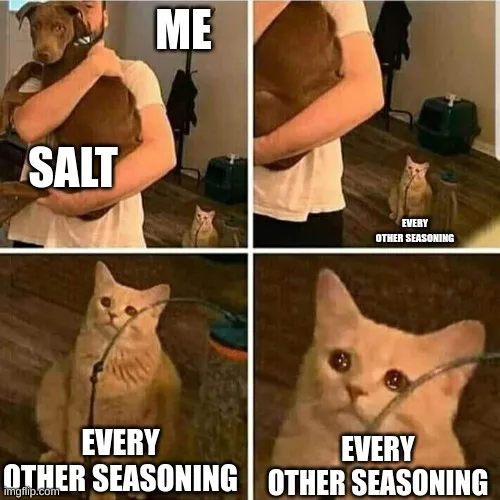 ME; SALT; EVERY OTHER SEASONING; EVERY OTHER SEASONING; EVERY OTHER