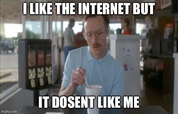 I LIKE THE INTERNET BUT; IT DOSENT LIKE ME meme - Piñata Farms - The ...