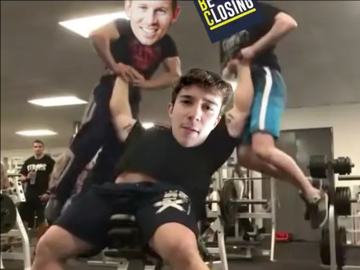 Eddie Hall Bench Pressing Two Men meme | image tagged in memes | made with Piñata Farms meme generator