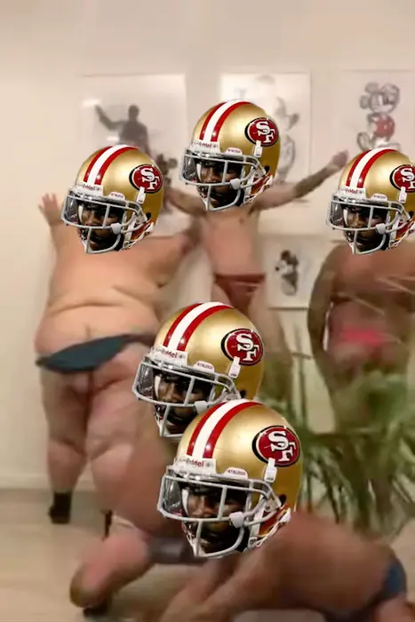 Weird guys in underwear dancing - Gay meme | image tagged in memes | made with Piñata Farms meme generator