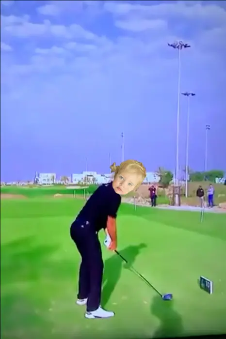 Golf headshot meme | image tagged in memes | made with Piñata Farms meme generator