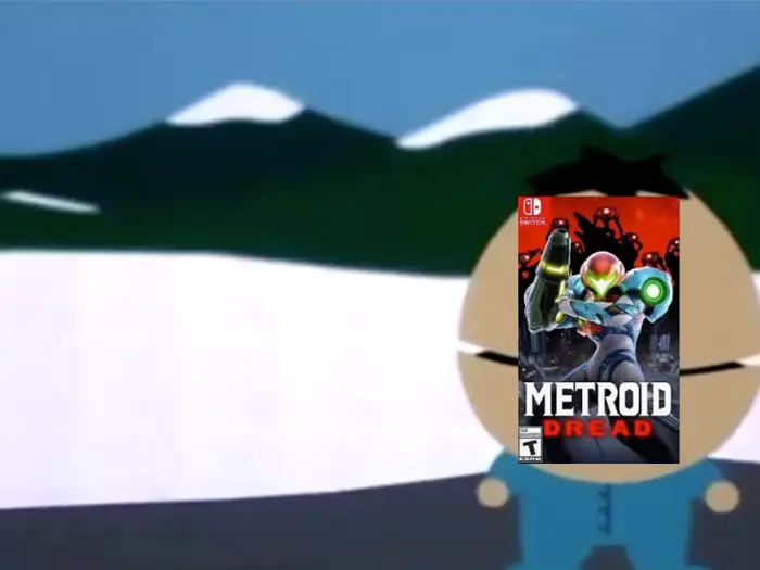 Kick The Baby - South Park meme | Hollow night fans when Metroid dread | image tagged in memes | made with Piñata Farms meme generator
