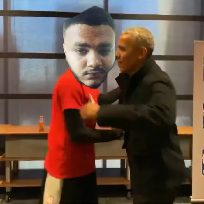 Barack Obama and basketball players meme | image tagged in memes | made with Piñata Farms meme generator