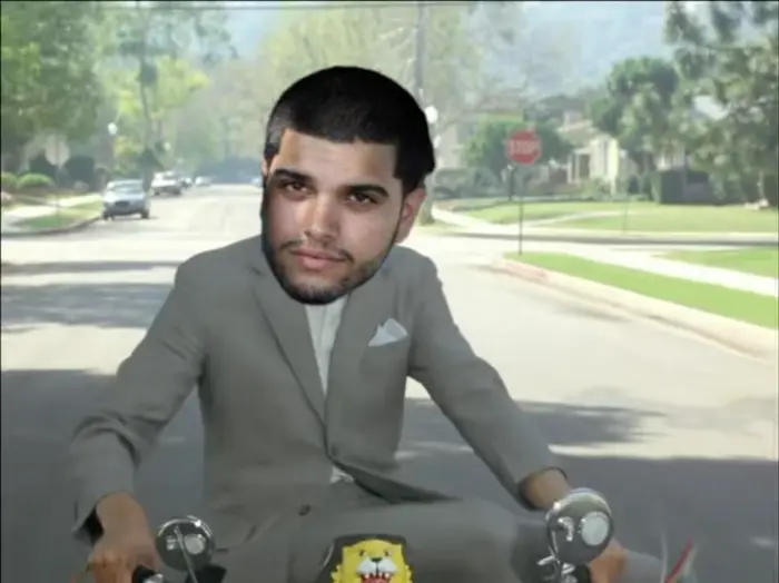 Pee wee’s big adventure - Failing from the bicycle meme | image tagged in memes | made with Piñata Farms meme generator