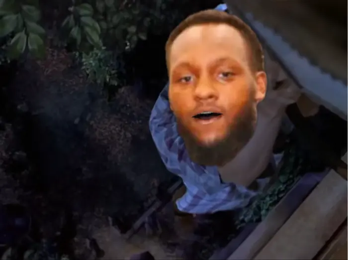 Scary Movie 2 - Take my strong hand meme | image tagged in memes | made with Piñata Farms meme generator