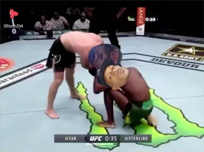 Knee knockout. UFC meme | image tagged in memes | made with Piñata Farms meme generator