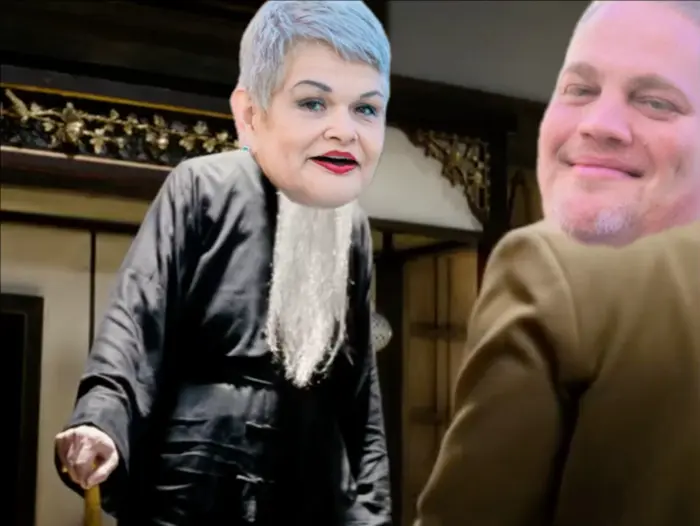 You? Me? Him? - Rush Hour 3 meme | image tagged in memes | made with Piñata Farms meme generator