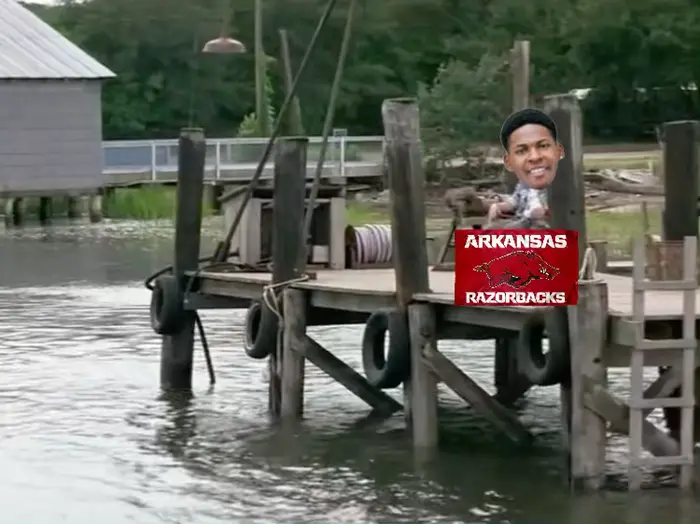 Forrest Gump jumps out of the boat meme | image tagged in memes | made with Piñata Farms meme generator