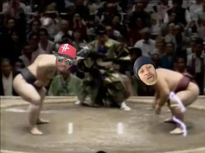 Epic Sumo fight meme | image tagged in memes | made with Piñata Farms meme generator