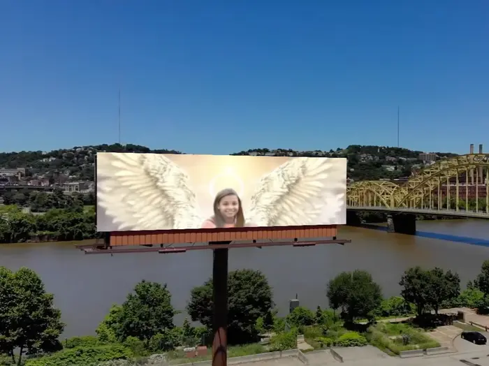 Large billboard with green screen meme | image tagged in memes | made with Piñata Farms meme generator