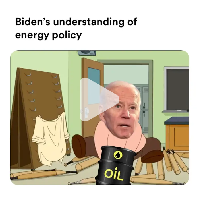 Biden's understanding of energy policy video meme - Piñata Farms - The ...
