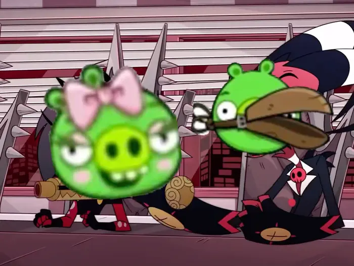 Blitzo shoots TV meme | image tagged in memes | made with Piñata Farms meme generator