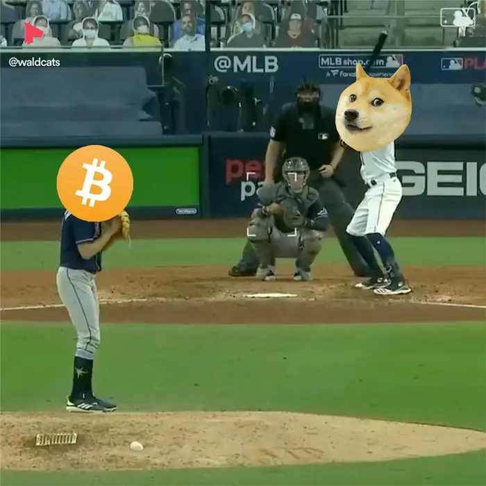 Carlos Correa walk off versus Rays meme | Dogecoin home run | image tagged in memes | made with Piñata Farms meme generator