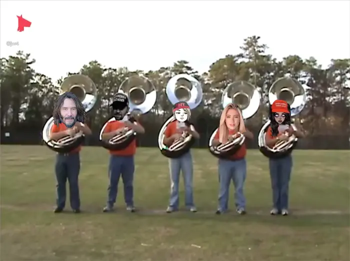 trombones band plays Crazy Train meme | image tagged in memes | made with Piñata Farms meme generator
