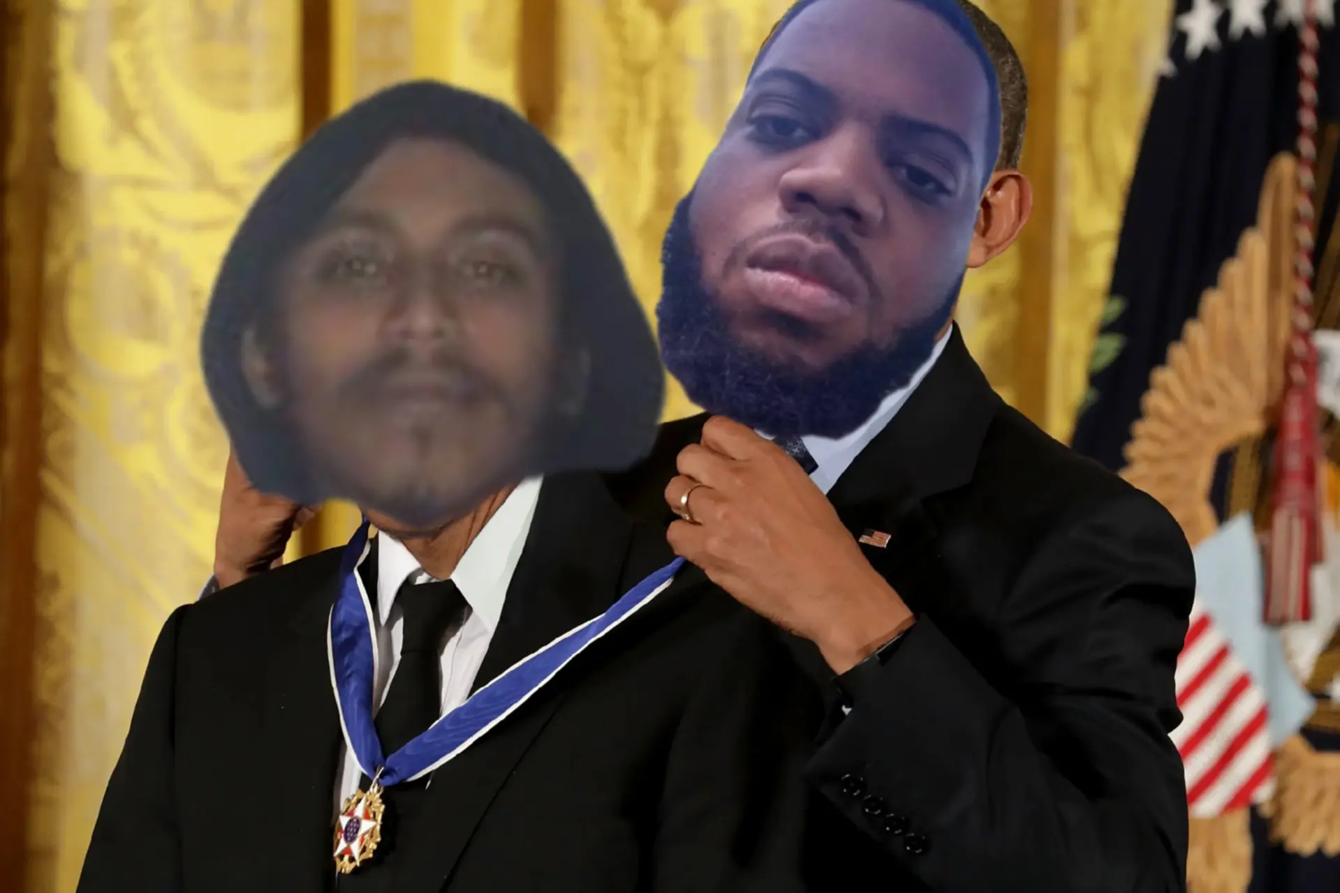 obama and obama meme | image tagged in memes | made with Piñata Farms meme generator