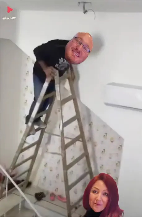 chandelier falls and the man falls from the ladder meme | image tagged in memes | made with Piñata Farms meme generator