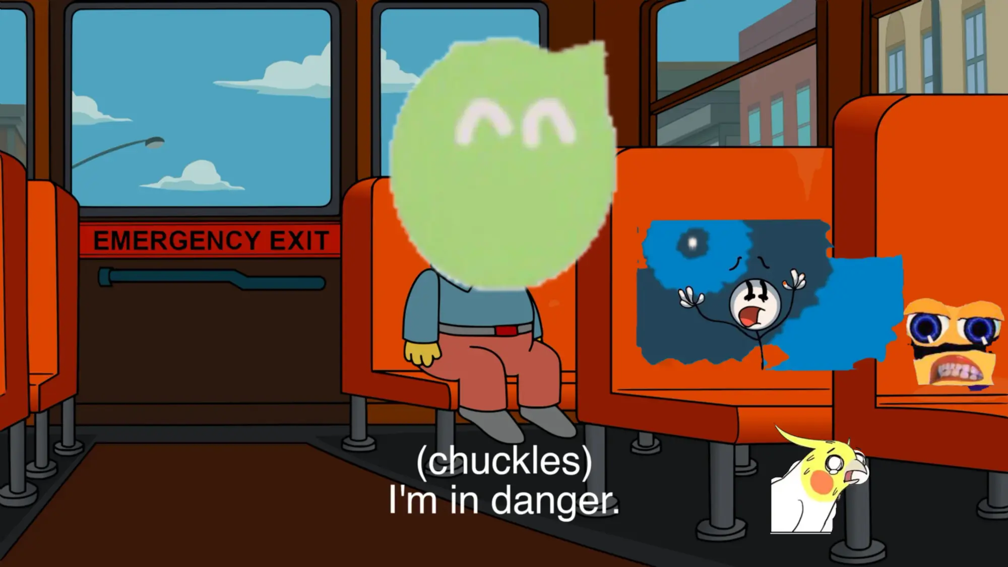 Meme image, titled: 'He’s in danger ', by user: kittycat411