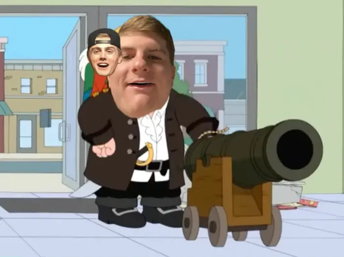 Family Guy: Peter Becomes a Pirate meme | The boys go McKay’s house on nye | image tagged in memes | made with Piñata Farms meme generator