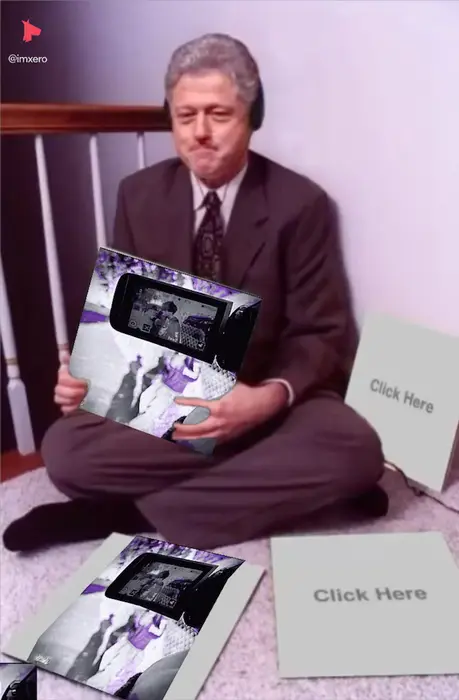 Bill Clinton listening to music meme | image tagged in memes | made with Piñata Farms meme generator