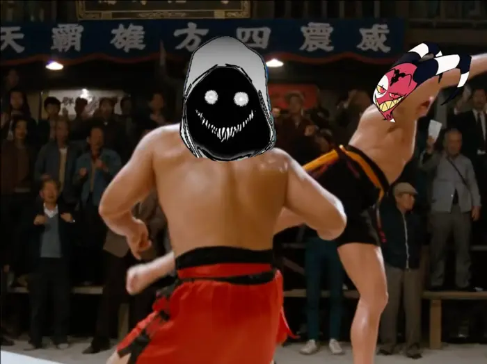 Van Damme winning combo meme | image tagged in memes | made with Piñata Farms meme generator