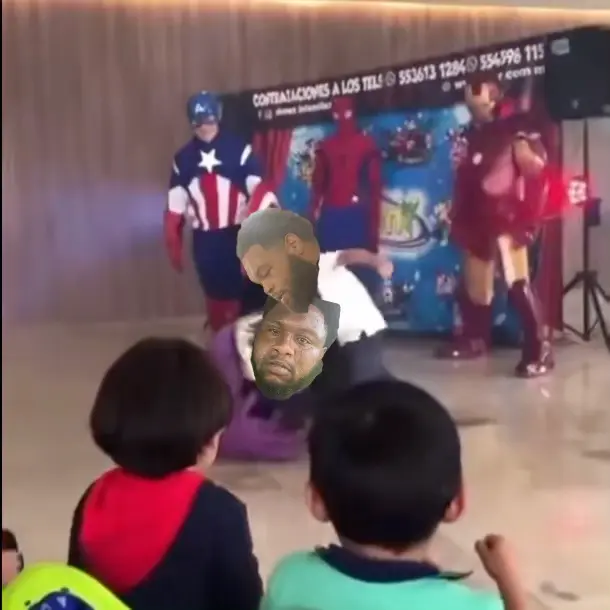 Kid kicks Thanos meme | image tagged in memes | made with Piñata Farms meme generator