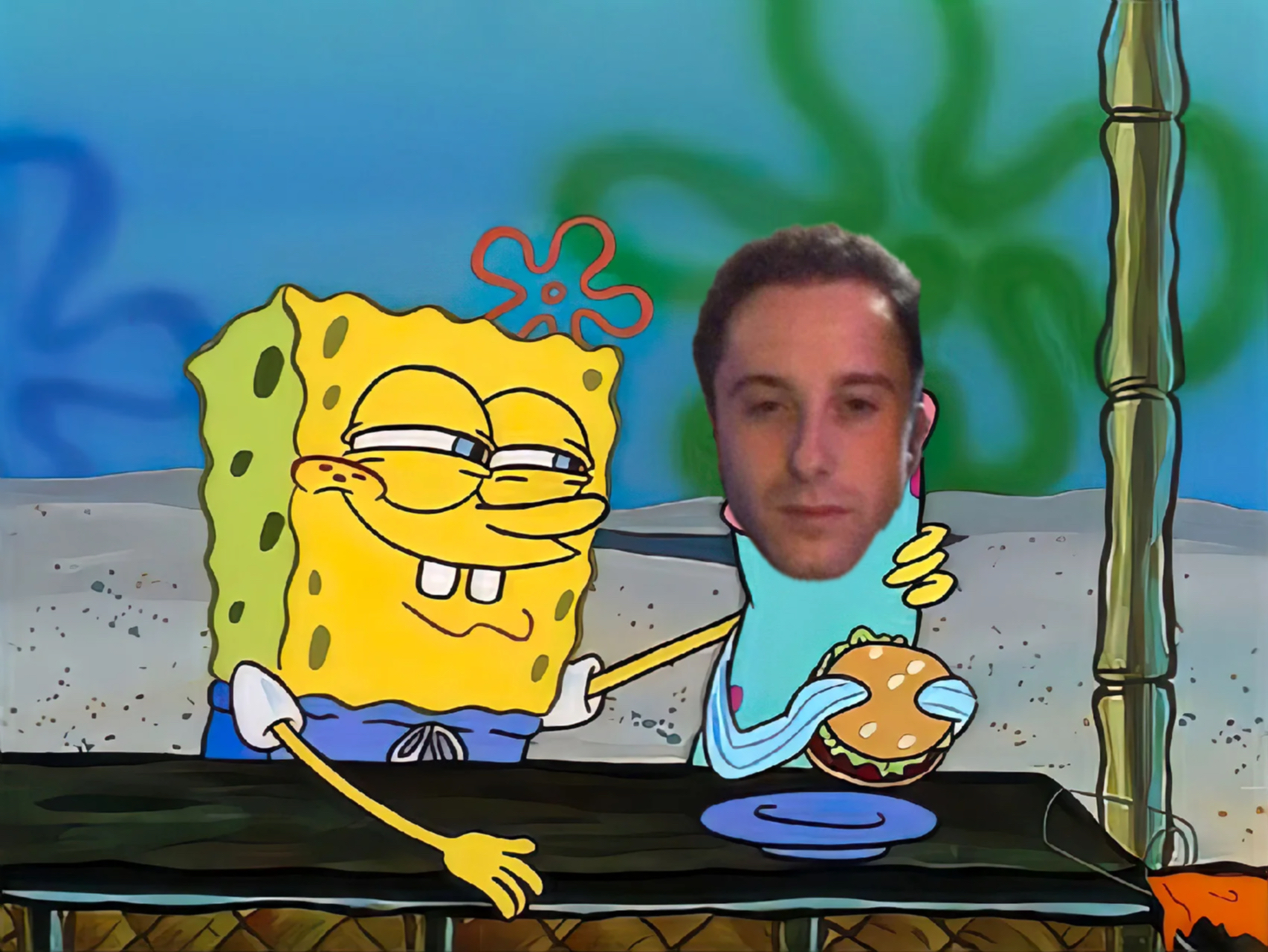 Spongebob Smirk meme | image tagged in memes | made with Piñata Farms meme generator