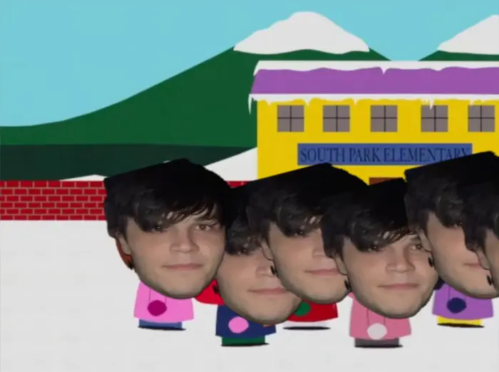 Cartman throws rock at Token meme | image tagged in memes | made with Piñata Farms meme generator