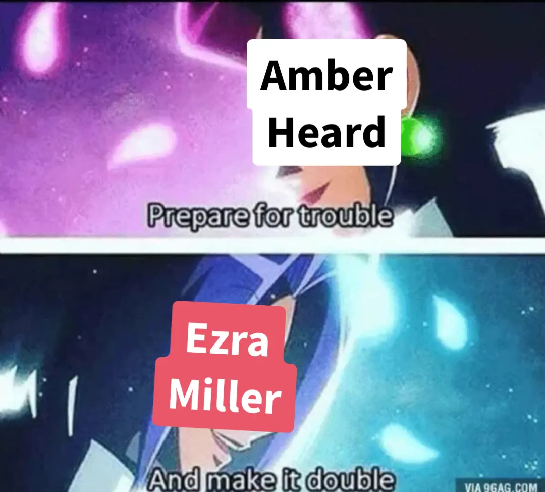 Meme image, titled: 'WTF Hollywood? 
#animania #anime #pokemon #amberheard #johnnydepp #ezramiller #news #pinatafarms #leaderboard #funny ', by user: iconicwiley