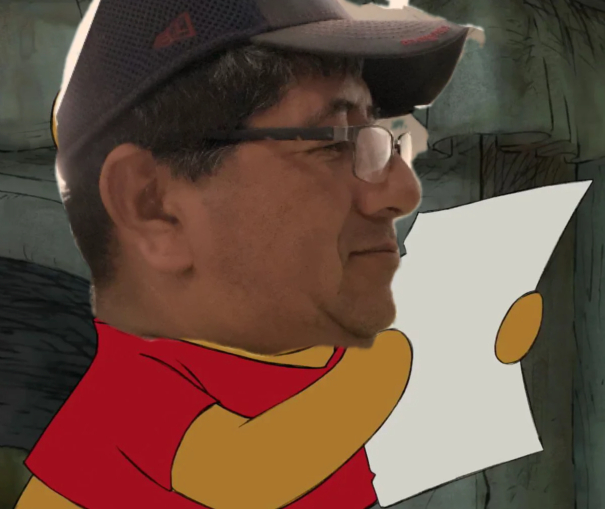 Winnie the Pooh reading meme | image tagged in memes | made with Piñata Farms meme generator