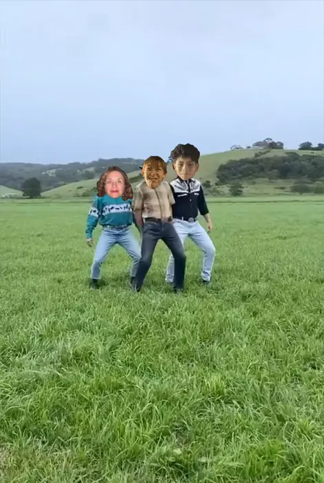 Cowboy dance trio meme | image tagged in memes | made with Piñata Farms meme generator