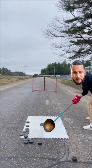An incredible hockey player shows skills meme | image tagged in memes | made with Piñata Farms meme generator