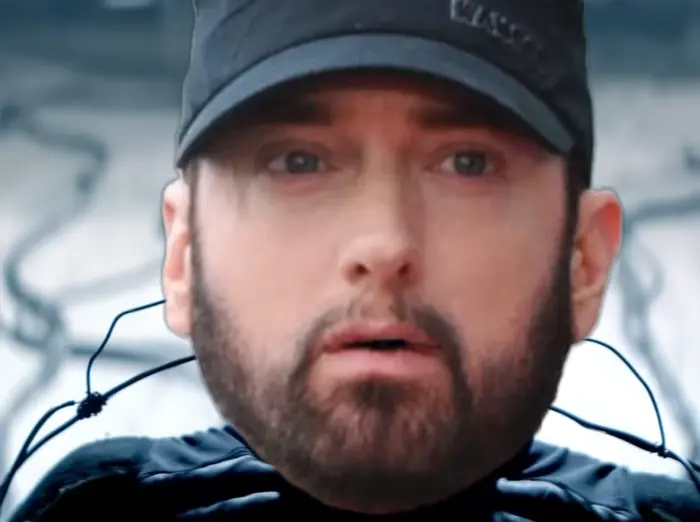 Eminem - Rap God meme | Eminem and Eminem | image tagged in memes | made with Piñata Farms meme generator