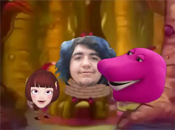 Spongebob and patrick axe mr krabs meme | Me and Barney killing @studio_mario | image tagged in memes | made with Piñata Farms meme generator