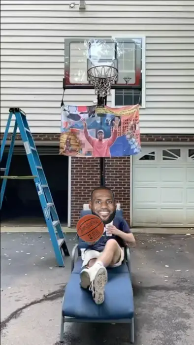 Self alley oop (Slow mo) meme | Here comes a LeBron James eat because I don’t | image tagged in memes | made with Piñata Farms meme generator