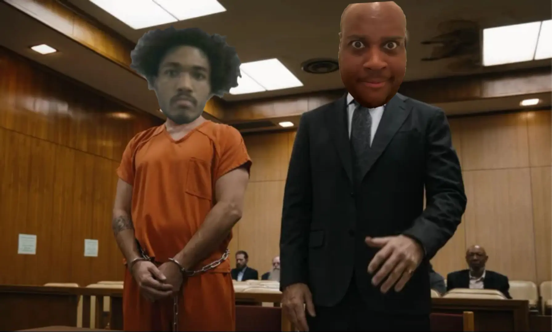 Saul Goodman In Court meme | image tagged in memes | made with Piñata Farms meme generator