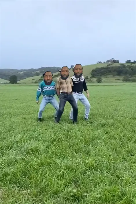 Cowboy dance trio meme | image tagged in memes | made with Piñata Farms meme generator