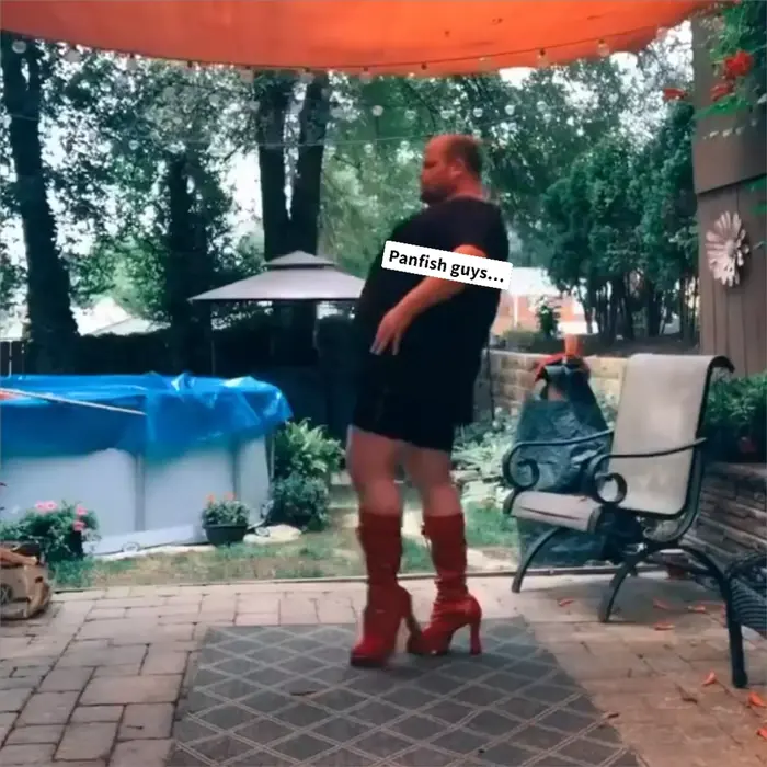 man in heels dancing WAP challenge - Gay meme | image tagged in memes | made with Piñata Farms meme generator