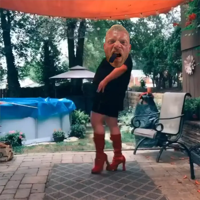 man in heels dancing WAP challenge - Gay meme | image tagged in memes | made with Piñata Farms meme generator