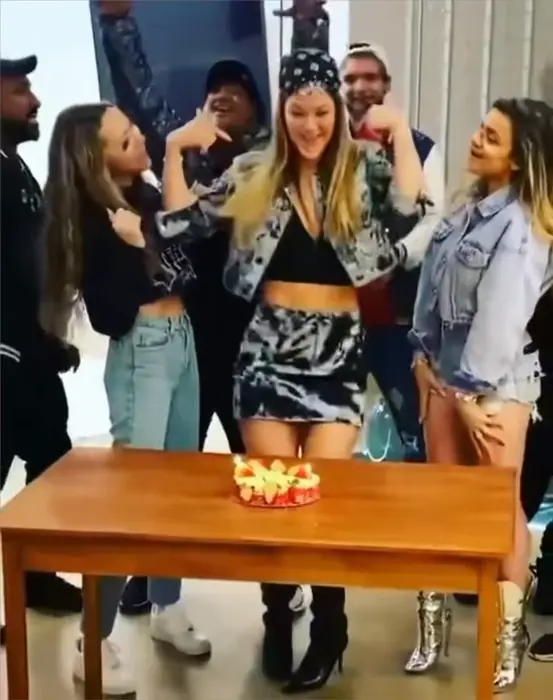 Hannah Stocking celebrating birthday meme | image tagged in memes | made with Piñata Farms meme generator