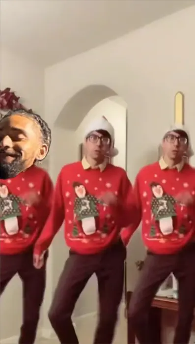 Dance in the Christmas Sweater meme | image tagged in memes | made with Piñata Farms meme generator