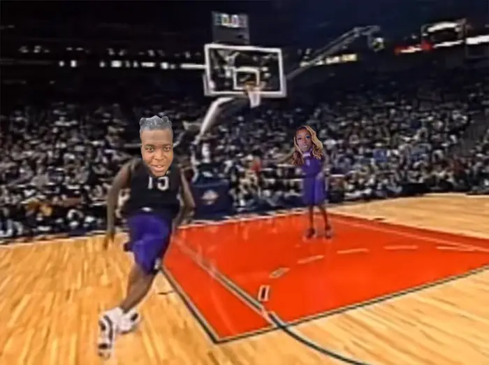 Vince Carter dunk contest highlight meme | image tagged in memes | made with Piñata Farms meme generator