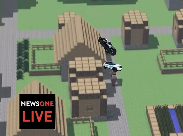 He is still running - Minecraft meme | POLICE chase BE Like | image tagged in memes | made with Piñata Farms meme generator
