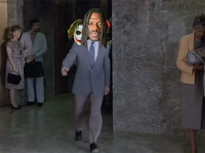 Beverly Hills cop: thrown out the window meme | image tagged in memes | made with Piñata Farms meme generator