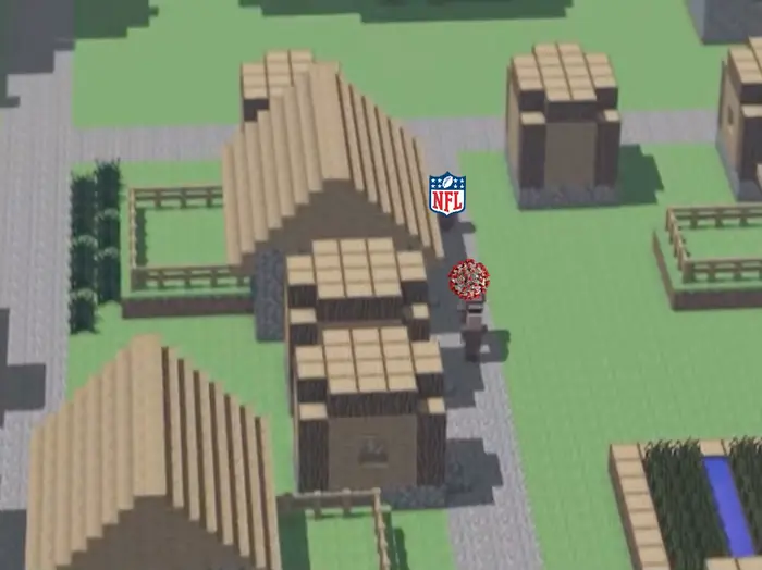 He is still running - Minecraft meme | Can’t catch a break? Can ya NFL? | image tagged in memes | made with Piñata Farms meme generator