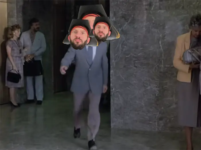 Beverly Hills cop: thrown out the window meme | image tagged in memes | made with Piñata Farms meme generator