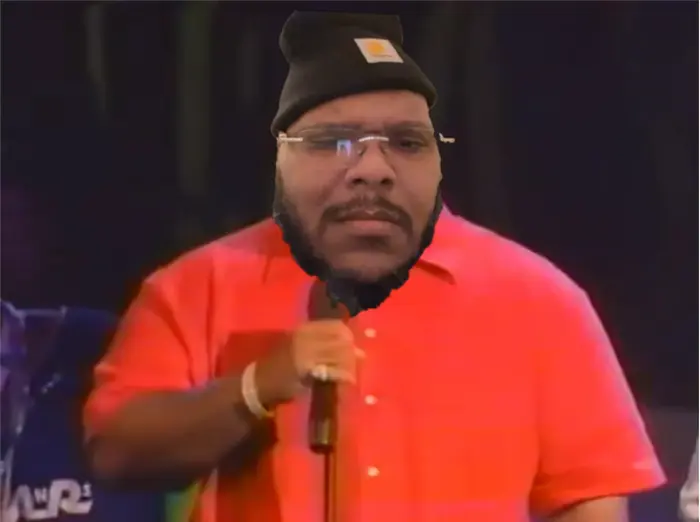 Suge Knight with Danny Boy on stage of The Source Awards meme | image tagged in memes | made with Piñata Farms meme generator