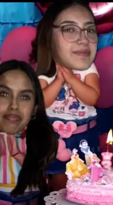 Little girl fights her sister and her birthday meme | image tagged in memes | made with Piñata Farms meme generator