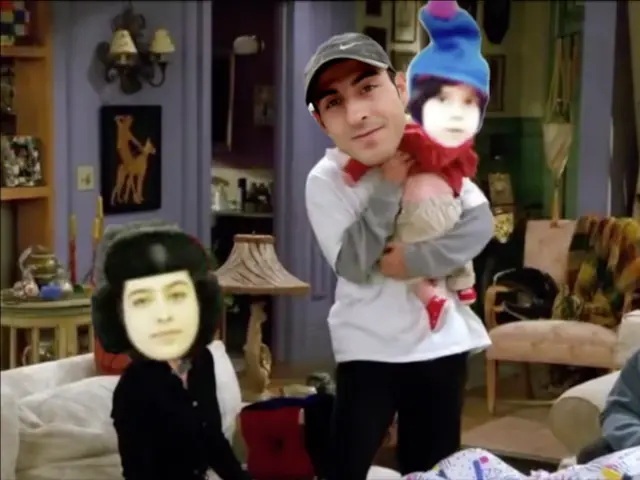 Friends - baby doesn't like Monica meme | image tagged in memes | made with Piñata Farms meme generator