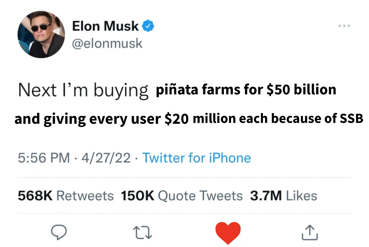 Meme image, titled: 'Y’all welcome 🤗 don’t thank me #lol #haha #keepingupwiththekardashians #money #elonmusk ', by user: ssb